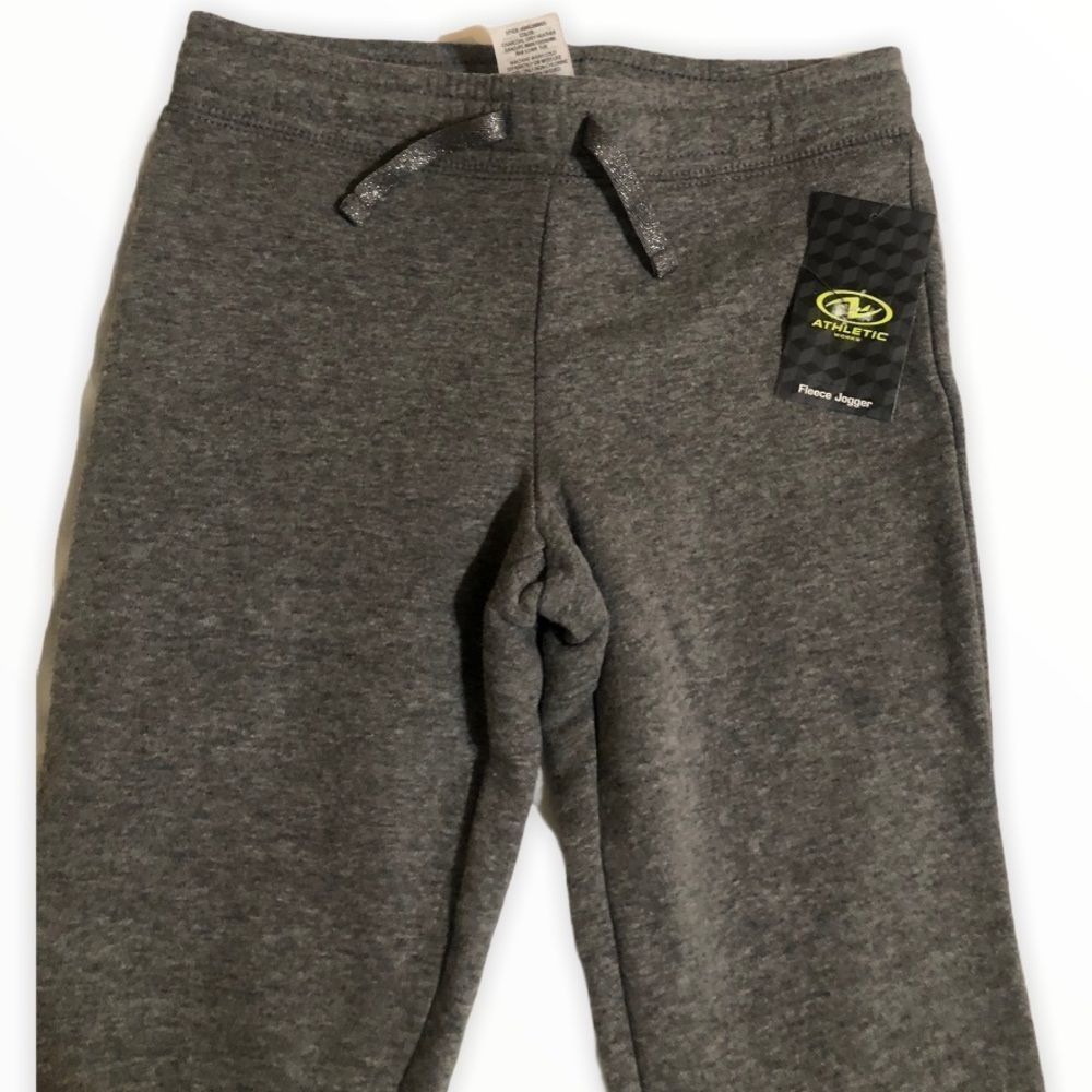 Athletic Works Fleece Sweatpants Girls Grey S 6/6X